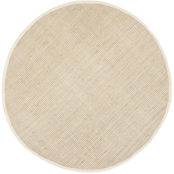 Safavieh Natural Fiber Hand Woven Round Rug- Ivory- 5 x 5 ft. NF730A-5R